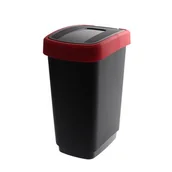Kosze na śmieci - Kosz Flip 50 l czarno-czerwony - miniaturka - grafika 1
