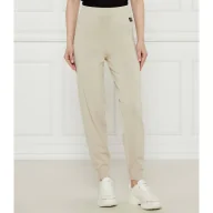Spodnie damskie - Armani Exchange Spodnie dzianinowe Regular Fit - miniaturka - grafika 1