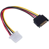 Kable komputerowe i do monitorów - Molex Kabel zasilający Akyga AK-CA-11 ( SATA / F-M PVC 0,15m ) KABAKGZAW0011 [5273309] - miniaturka - grafika 1