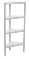 Szafki łazienkowe - Regał łazienkowy narożny 4 poziomy Biały Tatay - miniaturka - grafika 1