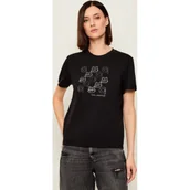 Koszulki i topy damskie - Karl Lagerfeld T-shirt ikon seasonal | Regular Fit - miniaturka - grafika 1