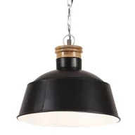 Lampy pozostałe - VidaXL Industrialna lampa wisząca, 32 cm, czarna, E27 320831 - miniaturka - grafika 1
