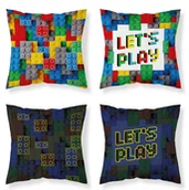 Pościel dla dzieci - Świecąca Poszewka Na Poduszkę 40X40 Klocki Fluo Pf004 - miniaturka - grafika 1