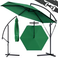 Parasole ogrodowe - Parasol ogrodowy Zielony Aluminiowy Ø300cm UV 30+ - miniaturka - grafika 1