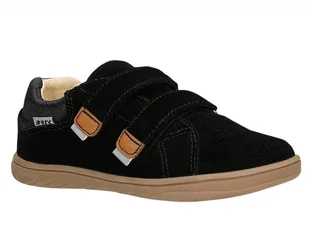 Półbuty dziecięce Bartek 8600361 skórzane zamszowe barefoot czarne-26 - Buty dla dziewczynek - miniaturka - grafika 1
