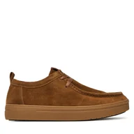 Półbuty męskie - Półbuty Tommy Hilfiger Modern Light Suede Moc Toe Shoe FM0FM05501 Brązowy - miniaturka - grafika 1