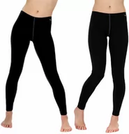 Spodnie sportowe damskie - TERMO długie spodnie - damskie .XL .czarny - miniaturka - grafika 1