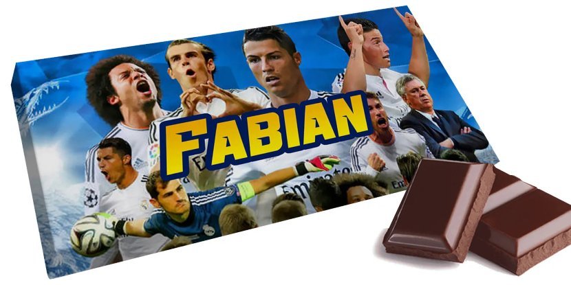 Czekolada REAL MADRID - Słodki prezent na Twoje imię Personalizowana
