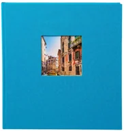 Albumy fotograficzne - Goldbuch GOLDBUCH album na zdjęcia z okienkiem wycięciem, Bella Vista, 30 x 31 cm, 60 czarne stron z pergaminowy satynowany liści odcięcia, len, turkusowy,,,,, 27973 27 973 - miniaturka - grafika 1