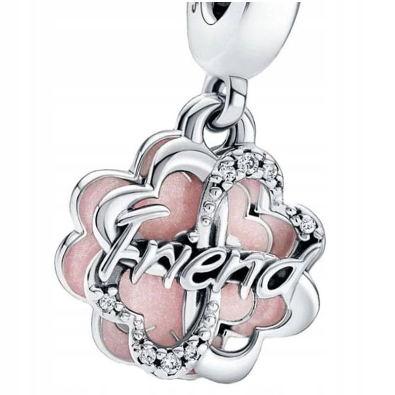 Charms Zawieszka Charms Różowa Koniczynka Friend Charmsy Trusky