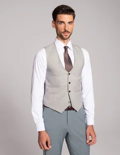 kamizelka valdisotto szary slim fit - Kamizelki męskie - miniaturka - grafika 1
