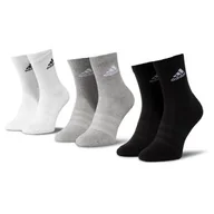 Skarpetki damskie - Adidas Zestaw 3 par wysokich skarpet unisex Cush Crw 3Pp DZ9355 Mgreyh/Mgreyh/Black - miniaturka - grafika 1