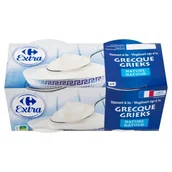Kefiry, jogurty, maślanki - Carrefour Extra Jogurt naturalny w stylu greckim 600 g (4 x 150 g) - miniaturka - grafika 1