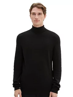 Swetry męskie - TOM TAILOR sweter męski, 2999 - Black, XXL - grafika 1