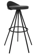 Taborety i hokery - Krzesło barowe LANZA 76 czarne 301-CCV - King Home - miniaturka - grafika 1