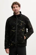Bluzy męskie - Jack Wolfskin bluza polarowa STONE LITE męska kolor zielony wzorzysta A65120 - miniaturka - grafika 1