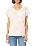 Bluzki damskie - Timezone Damska bluzka z nadrukiem bez rękawów, jasnoróżowa, zielona, rozmiar XS - miniaturka - grafika 1