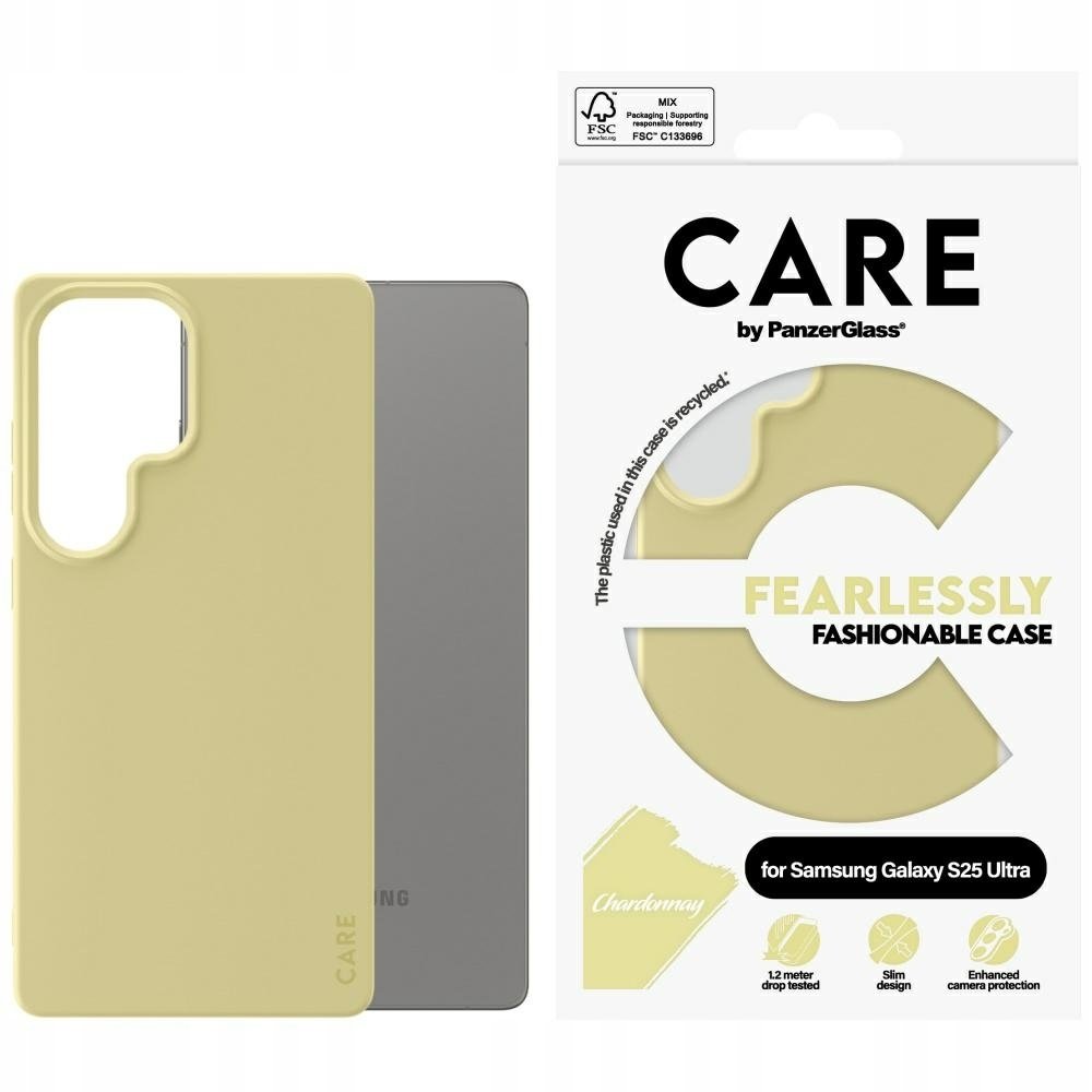 PanzerGlass Etui CARE by Fashion do Galaxy S25 Ultra, żółte