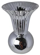 Wazony i flakony - Ewax, Wazon ceramiczny 211446-25, srebrny, 18x18x25 cm - miniaturka - grafika 1