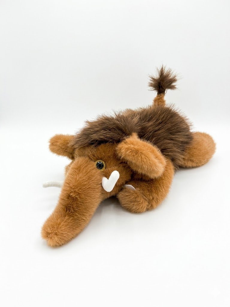 DUŻY MIĘKKI PLUSZOWY MAMUT Z EPOKI LODOWCOWEJ 45 CM