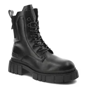 Botki damskie - Czarne Botki Big Star Damskie Skórzane Ocieplane Obuwie - miniaturka - grafika 1