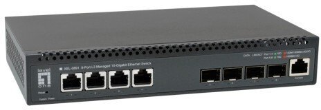 Switch LevelOne LevelOne XEL-0891 Zarządzany L3 10G Ethernet 100/1000/10000 Desktop Szary 57082913101