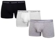 Majtki męskie - Tommy  Hilfiger Bokserki Męskie Trunk 3 Pary White/Black/Grey Um0Um02203 0Xk M - miniaturka - grafika 1