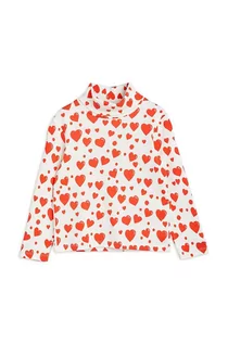 Bluzki dla dziewczynek - Mini Rodini longsleeve bawełniany dziecięcy kolor czerwony wzorzysty - grafika 1