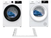 Zestawy AGD - GORENJE WNHEI72SAS/PL 7 kg 1200 obr Extra Hygiene + SUSZARKA GORENJE D2HNE7E/PL z pompą ciepła + Łącznik SKHNE70W - miniaturka - grafika 1