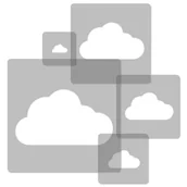 Szablony malarskie - nakleo szablon malarski wielokrotny dla dzieci (5 szt.) // CHMURKI SZA-DZI-004 - miniaturka - grafika 1