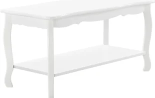 [en.casa] Stolik kawowy biały lakierowany w stylu shabby chic 88x40x42cm stolik boczny stolik do salonu stolik sofa stolik stolik - Ławy i stoliki kawowe - miniaturka - grafika 1