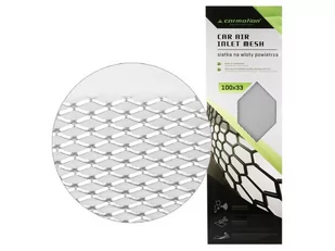 Siatka maskująca z aluminium, oczko 7x12 mm, romb, arkusz 100x33 cm, srebrna - Akcesoria motoryzacyjne - miniaturka - grafika 1