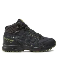 Buty trekkingowe dziecięce - Trekkingi Salomon Outway Mid Climasalomon™ Waterproof L47283500 Czarny - miniaturka - grafika 1