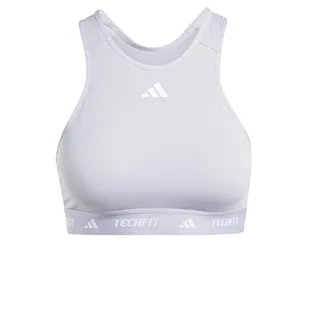 adidas Damski biustonosz treningowy Powerimpact Medum Support Techfit z wysokim dekoltem, M A-B - Biustonosze - miniaturka - grafika 1