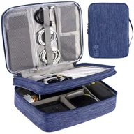 Akcesoria podróżnicze - Wielofunkcyjna Torba Na Akcesoria Gsm Organizer Podróżny Etui Na Kable Duży Granatowy - miniaturka - grafika 1
