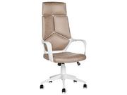 Fotele i krzesła biurowe - Lumarko Krzesło biurowe regulowane beżowoszare z białym DELIGHT! - miniaturka - grafika 1