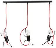 Lampy sufitowe - Emibig Bobi lampa wisząca 3-punktowa czarna 537/3 - miniaturka - grafika 1