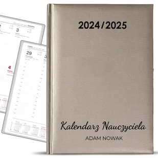 Kalendarz Nauczycielski 24\25 Srebrny Planer Nauczyciela Imię KREATOR - Kalendarze - miniaturka - grafika 1