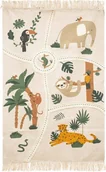 Dywany dla dzieci - Atmosphera Dywan do pokoju dziecięcego Jungle, mapa, bawełniany, 150 x 100 cm - miniaturka - grafika 1