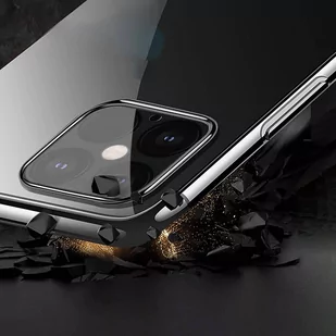 Clear Color case żelowy pokrowiec etui z metaliczną ramką iPhone 12 Pro Max czarny - Etui i futerały do telefonów - miniaturka - grafika 4