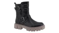 Botki damskie - TOM TAILOR Damskie botki 6390810002, Black Dktaupe, 39 EU - miniaturka - grafika 1