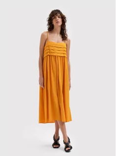 Sukienki - Selected Femme Sukienka letnia Gulia 16084444 Pomarańczowy Regular Fit - grafika 1