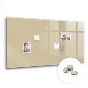 Bezramowa Tablica Magnetyczna ze Szkła - 120x60 cm, Kolor beżowy - Tablice i flipcharty - miniaturka - grafika 1