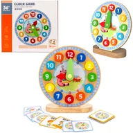 Klocki - ZEGAR DO NAUKI DREWNIANY - miniaturka - grafika 1