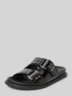 Klapki i japonki damskie - Klapki z ozdobnymi nitami model ‘AGENT’ - miniaturka - grafika 1