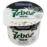 Kefiry, jogurty, maślanki - Bakoma - 7 zbóż men jogurt z jagodą czarną porzeczką i zbożami - miniaturka - grafika 1
