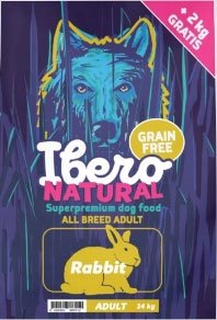 Ibero Naturalny Królik Bez Zbóż - 12+2kg Gratis