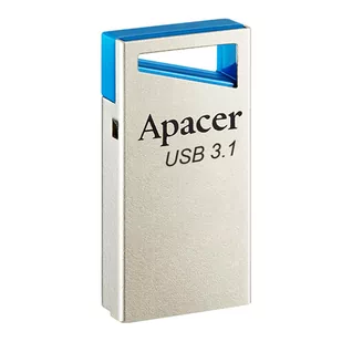 Apacer USB flash disk, USB 3.0, 128GB, AH155, srebrny, AP128GAH155U-1, USB A, z oczkiem na brelok - Pendrive - miniaturka - grafika 1
