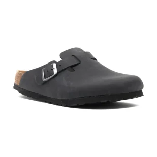 Birkenstock Skórzane klapki Boston - Klapki i japonki męskie - miniaturka - grafika 1