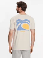 Koszulki męskie - Quiksilver T-Shirt Arts In Palm EQYZT07249 Beżowy Regular Fit - miniaturka - grafika 1